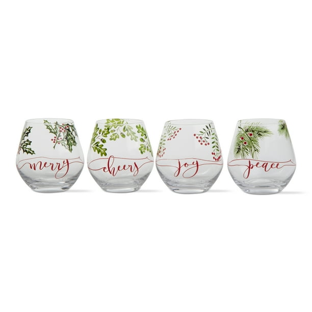 Choose Your Style TAG Boughs of Holly Stemless Wine Glass 208737